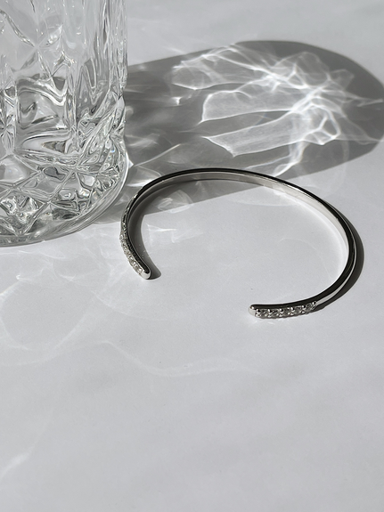 Topaz Queen Bangle Silver with Gemstones