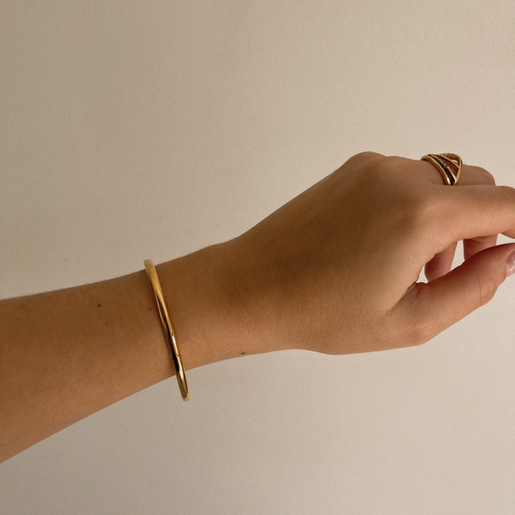 Topaz Queen Bangle Gold with Gemstones