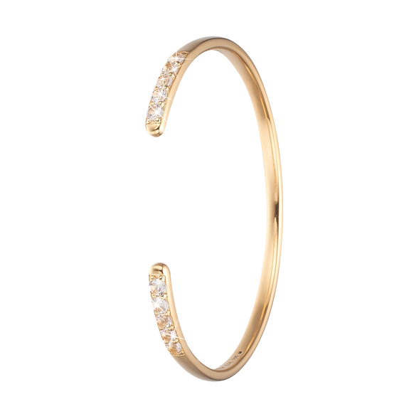 Topaz Queen Bangle Gold with Gemstones