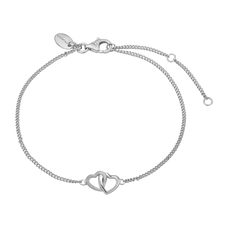 Load image into Gallery viewer, Double Hearts Bracelet Silver