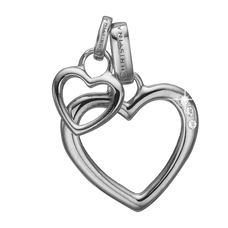 Load image into Gallery viewer, Open Mother Hearts Pendant Silver with Gemstones