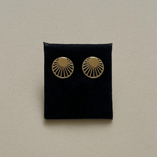 Load image into Gallery viewer, Sunset Stud Earrings handcrafted in Sterling Silver and finished with an 18 Gold plating