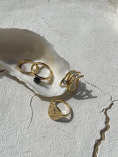 Load image into Gallery viewer, Balance Love Handcrafted Ring in Sterling Silver and available in Gold or a Silver Finish with Gemstones