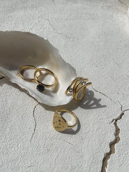 Balance Love Handcrafted Ring in Sterling Silver and available in Gold or a Silver Finish with Gemstones