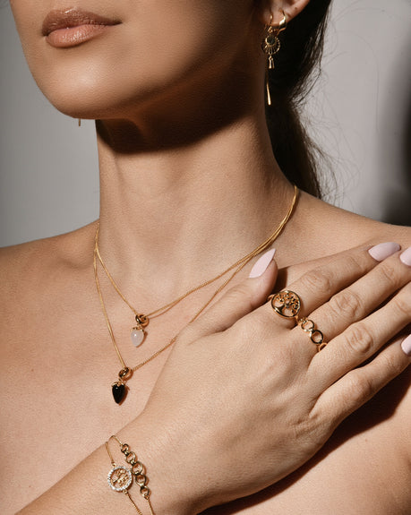 The Black Chalcedony Pendant and Necklace.  The Colourful Collection by Christina is the perfect way to add a beautiful and colourful REAL gemstone to your jewellery collection.  The Black Chalcedony is the gemstone of truth, independence and wisdom and it is cut beautifully to make this wonderful pendant