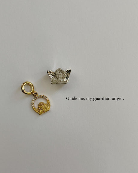 The Guardian Angel Charm, crafted in Sterling Silver & available in a Silver or Gold Finish.  Your Guardian Angel is that person that is  most helpful and protective or you.. With 11 Genuine Topaz Gemstones, it is the perfect gift to give to a friend or that special person. It is also the perfect gift  at confirmation.