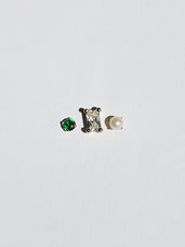 Load image into Gallery viewer, Sparkle Studs handcrafted in Sterling Silver and finished with an 18 Gold plating