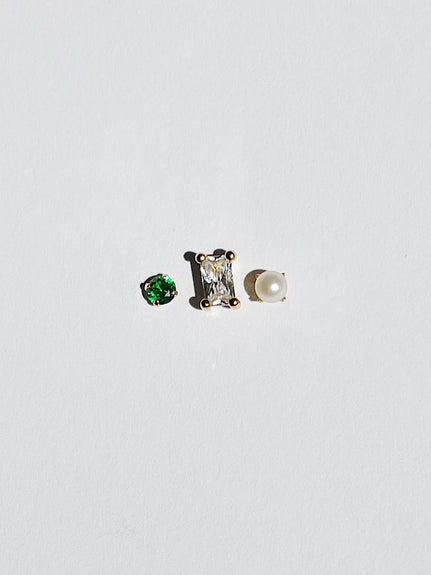 Sparkle Studs handcrafted in Sterling Silver and finished with an 18 Gold plating