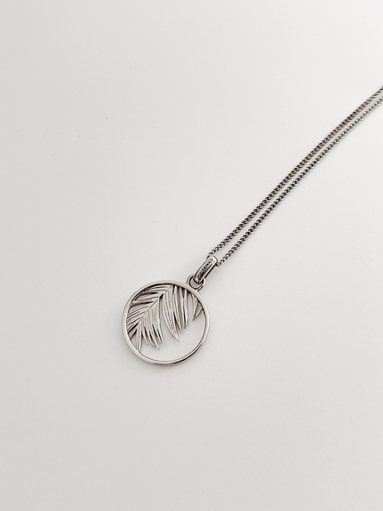 Palm Tree Pendant with Chain Necklace Handcrafted in Sterling Silver. Choose the Pendant on its own or with a choice of two lengths of Necklaces. The Necklaces come in two adjustable sizes, a 55cm that can be adjusted down to 40cm and a 90cm that can be adjusted down to 70cm.