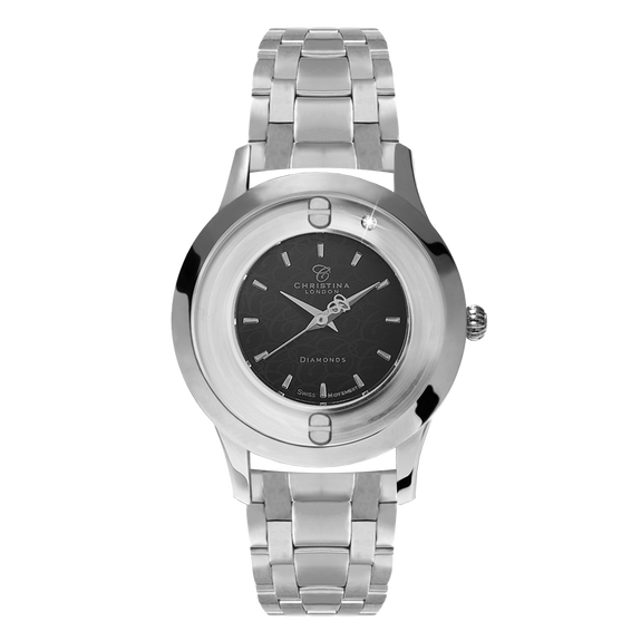 Original, a Ladies Collect Watch with One White Real Diamond  and a Silver Finished Steel Bracelet