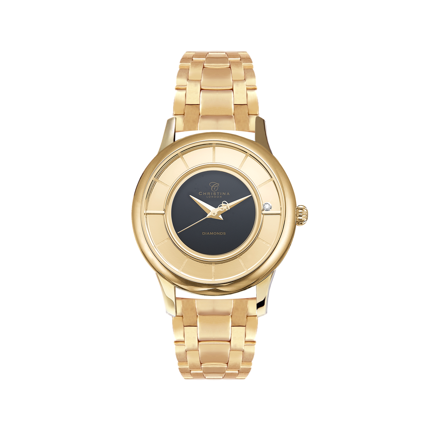 Ladies Collect Watch with a Moving Real Diamond Watch Bracelet