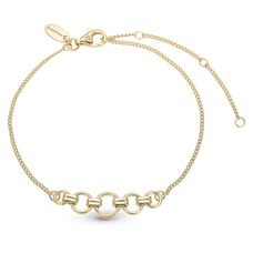 Load image into Gallery viewer, Links Bracelet handcrafted in Sterling Silver and finished with an 18 Gold plating