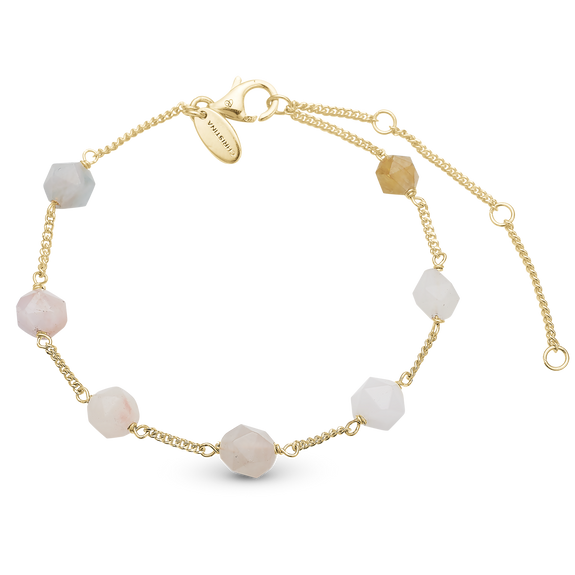 Opaque Bracelet handcrafted in Sterling Silver and finished with an 18 Gold plating