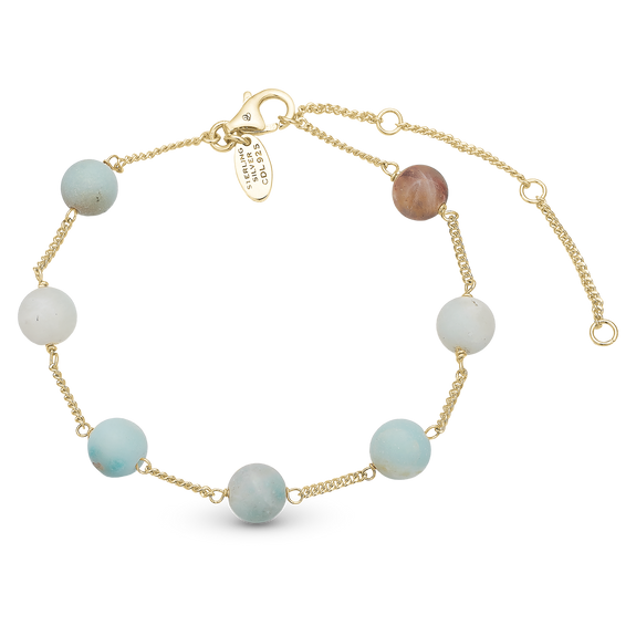 Tranquility Bracelet handcrafted in Sterling Silver and finished with an 18 Gold plating