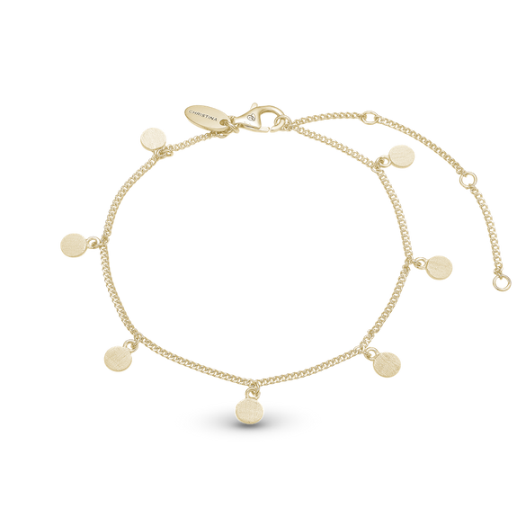 Spots Bracelet handcrafted in Sterling Silver and finished with an 18 Gold plating