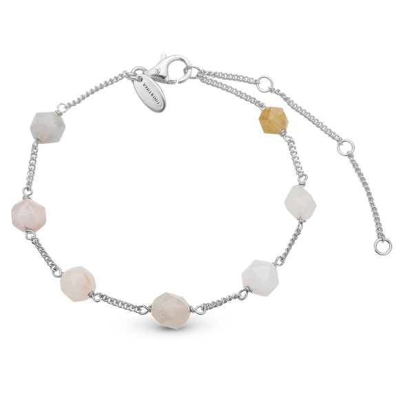 Opaque Bracelet handcrafted in Sterling Silver and finished with a Rhodium plating