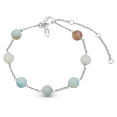 Load image into Gallery viewer, Tranquility Bracelet handcrafted in Sterling Silver and finished with a Rhodium plating