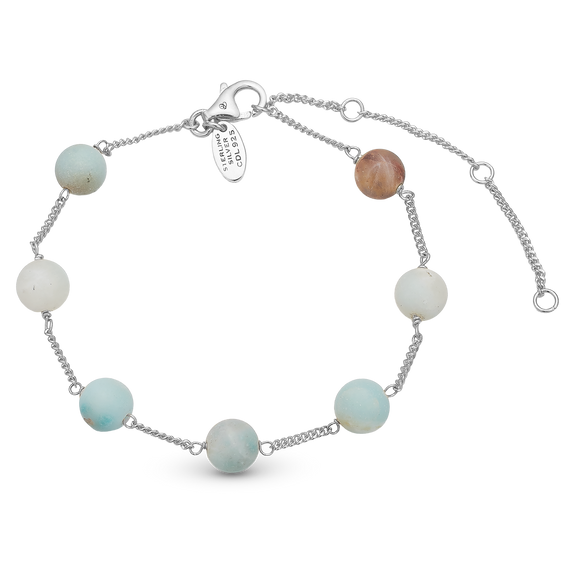 Tranquility Bracelet handcrafted in Sterling Silver and finished with a Rhodium plating