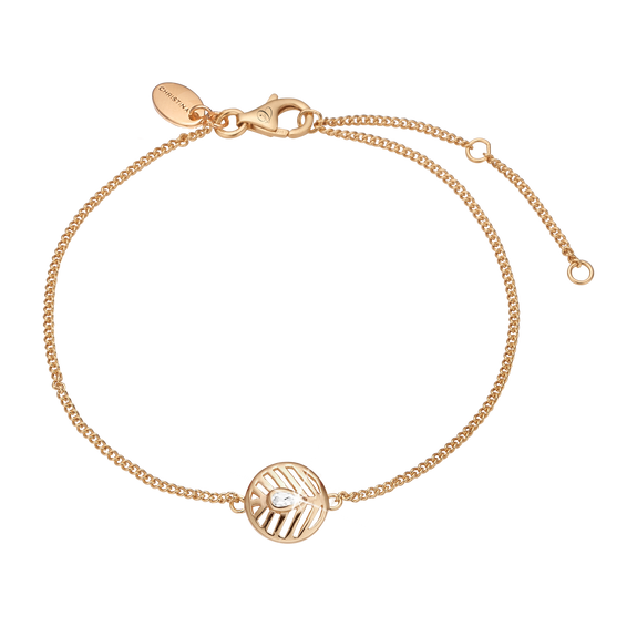Open Leaf Bracelet Gold with Gemstones
