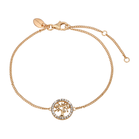 Topaz Tree Of Life Bracelet Gold with Gemstones