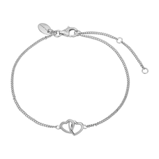 Load image into Gallery viewer, Double Hearts Bracelet Silver 