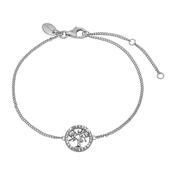 Topaz Tree Of Life Bracelet Silver with Gemstones