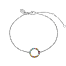 Load image into Gallery viewer, Remind yourself and be proud of your various life goals and ambitions with the Multi Coloured Rainbow of Gemstones that adorn Christina Global Goals bracelet. Every bracelet in our collection are delicately and expertly handcrafted in 925 Sterling Silver and finished in either an 18ct Gold or Rhodium Plating and this bracelet is further embellished with Seventeen Genuine Gemstones, including: Rhodolite, Madeira Citrin, Peridot, Garnet, Swiss Blue Topaz, Citrin, London Blue Topaz Stones