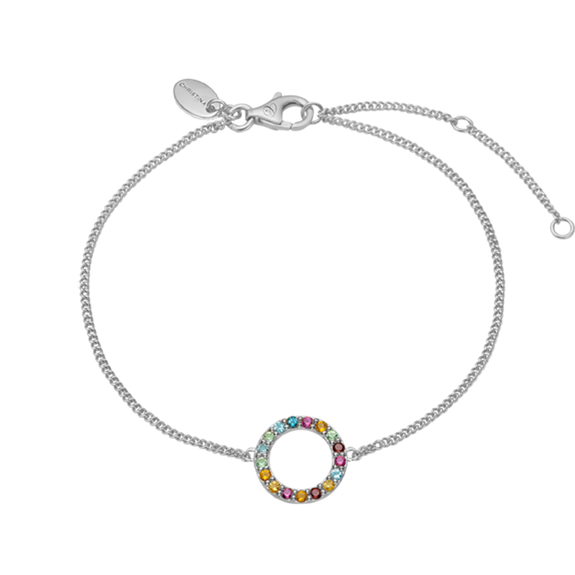 Remind yourself and be proud of your various life goals and ambitions with the Multi Coloured Rainbow of Gemstones that adorn Christina Global Goals bracelet. Every bracelet in our collection are delicately and expertly handcrafted in 925 Sterling Silver and finished in either an 18ct Gold or Rhodium Plating and this bracelet is further embellished with Seventeen Genuine Gemstones, including: Rhodolite, Madeira Citrin, Peridot, Garnet, Swiss Blue Topaz, Citrin, London Blue Topaz Stones