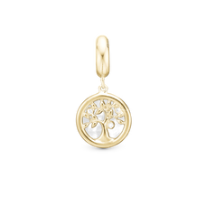 Load image into Gallery viewer, Pearly Tree of Life Pendant Charm handcrafted in Sterling Silver and finished with an 18 ct Gold Plating for charm bracelets.