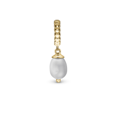 Load image into Gallery viewer, True Pearl Pendant Charm handcrafted in Sterling Silver and finished with an 18 ct Gold Plating for charm bracelets.
