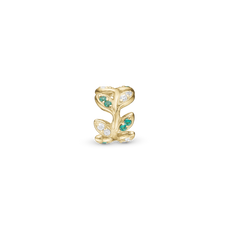 Load image into Gallery viewer, Colourful Leaves Bead Charm handcrafted in Sterling Silver and finished with an 18 ct Gold Plating for charm bracelets.