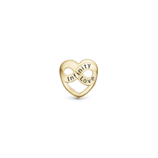 Load image into Gallery viewer, Infinite Love Bead Charm handcrafted in Sterling Silver and finished with an 18ct Gold Plating for charm bracelets.