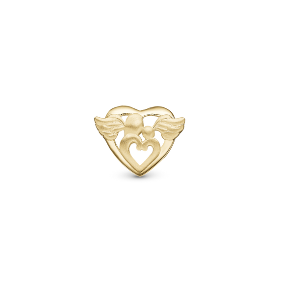 Guardian Angel Bead Charm handcrafted in Sterling Silver and finished with an 18ct Gold Plating for charm bracelets.