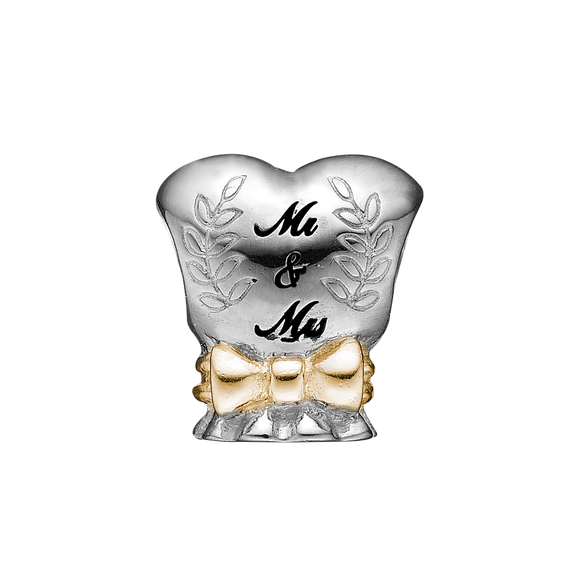 Make that special moment in your life last forever with this sterling silver handcrafted Wedding Charm. Celebrate and remember the romance of saying "I do" and let it live on forever.  Handcrafted in Sterling Silver and finished with 18ct Gold or Rhodium Plating