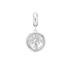 Load image into Gallery viewer, Pearly Tree of Life Pendant Charm handcrafted in Sterling Silver for charm bracelets