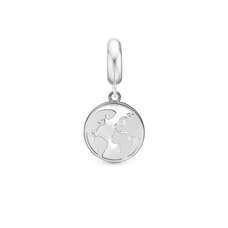 Load image into Gallery viewer, Pearly World Pendant Charm handcrafted in Sterling Silver and fits most charm bracelets