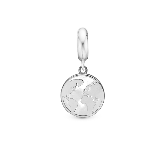 Pearly World Pendant Charm handcrafted in Sterling Silver and fits most charm bracelets