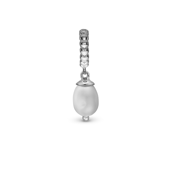 True Pearl Pendant Charm handcrafted in Sterling Silver for charm bracelets