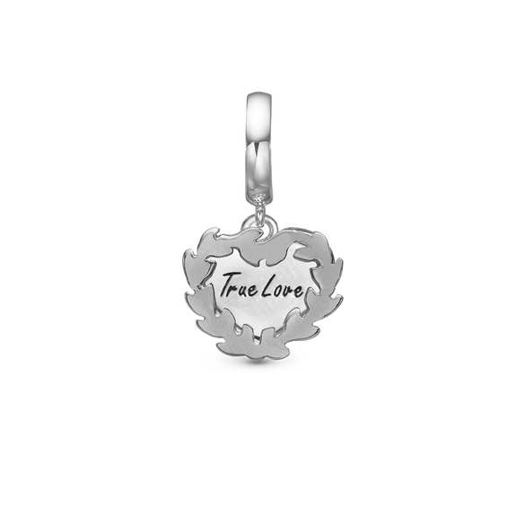 True Love Pendant Charm handcrafted in Sterling Silver for charm bracelets