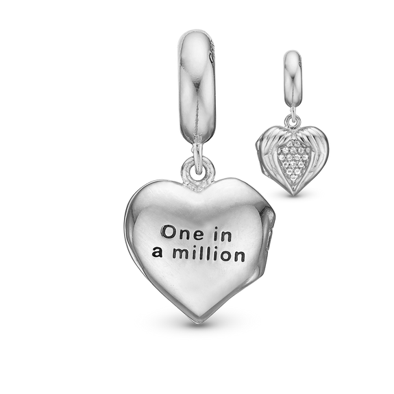 One in a Million Pendant Charm handcrafted in Sterling Silver and fits most charm bracelets