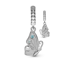 Load image into Gallery viewer, Butterfly - True Pendant Charm handcrafted in Sterling Silver for charm bracelets