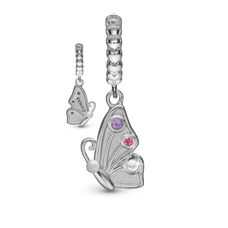 Load image into Gallery viewer, Butterfly - Friend Pendant Charm handcrafted in Sterling Silver and fits most charm bracelets