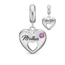 Load image into Gallery viewer, Mother Pendant Charm handcrafted in Sterling Silver for charm bracelets