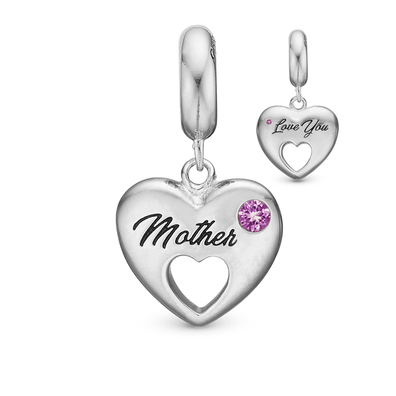 Mother Pendant Charm handcrafted in Sterling Silver for charm bracelets