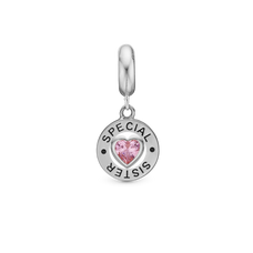 Load image into Gallery viewer, Special Sister Pendant Charm handcrafted in Sterling Silver for charm bracelets