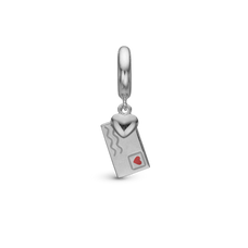 Load image into Gallery viewer, Love Letter Pendant Charm handcrafted in Sterling Silver and fits most charm bracelets