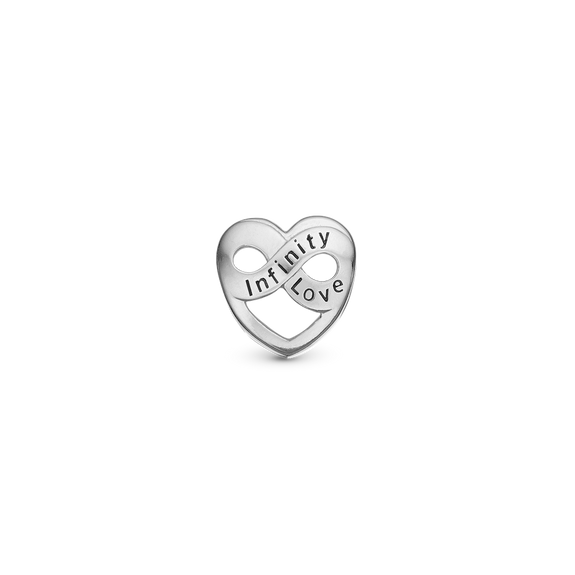 Infinite Love Bead Charm handcrafted in Sterling Silver and fits most charm bracelets