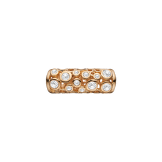 Load image into Gallery viewer, Petitie Sparkling Universe Tube, Hand Crafted in 925 Sterling Silver finished with either Rhoduim Plating or 18kt Gold and further embellished with Eleven White Topaz  gemstones