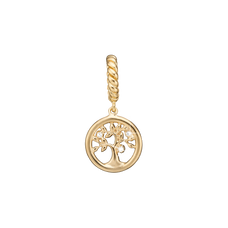 Load image into Gallery viewer, Topaz Tree of Life Hanging Charm Gold with Gemstones