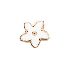 Load image into Gallery viewer, Flower Heaven Bead Charm, Hand Crafted in 925 Sterling Silver finished with either Rhoduim Plating or 18kt Goldwith White Enamel